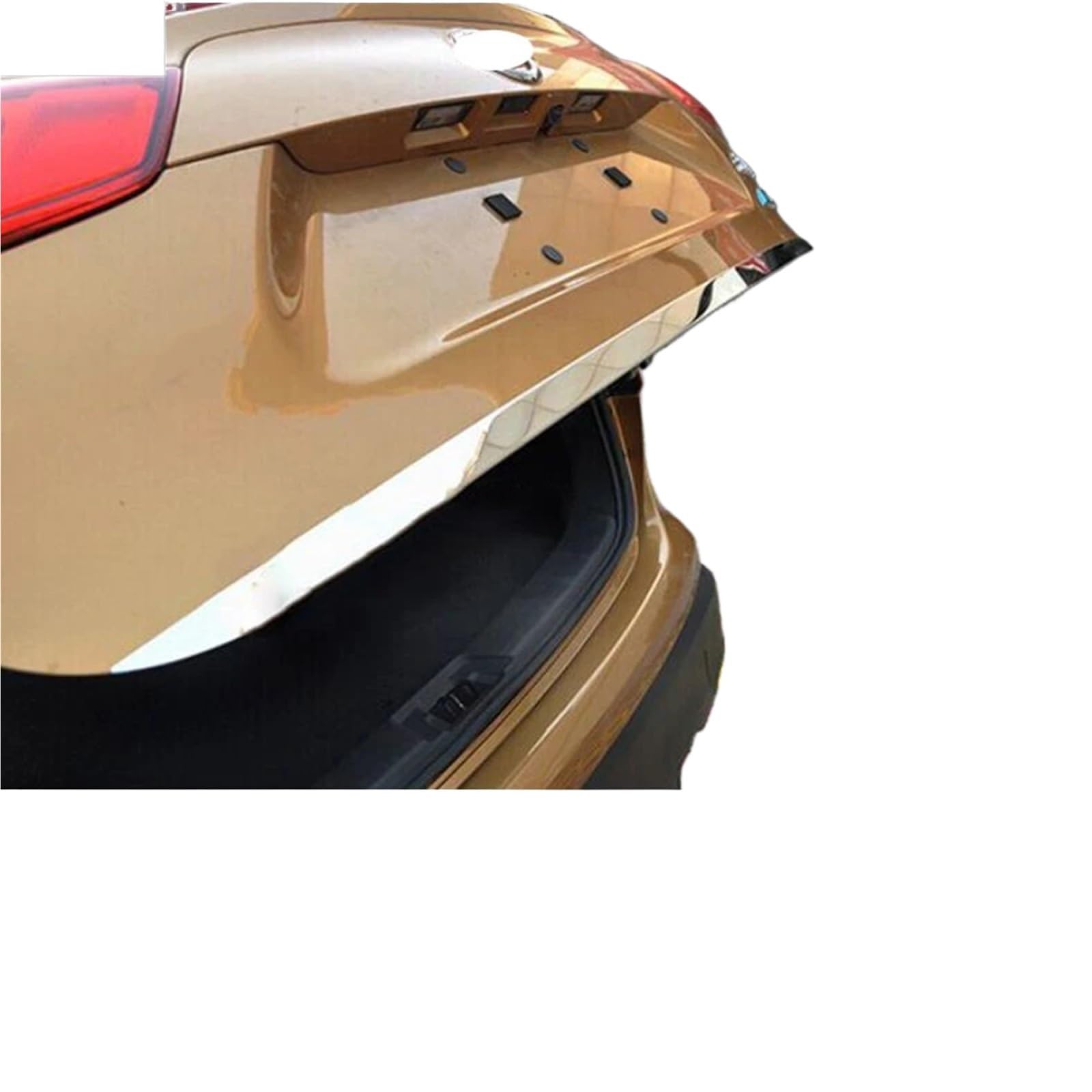 Pexorin for Nissan Qashqai 2014 2015 2016 Chrom-Kofferraum-Heckklappentürabdeckung Styling-Zierleiste Randleiste Garnitur Kofferraumdeckel-Kantenleiste von Pexorin