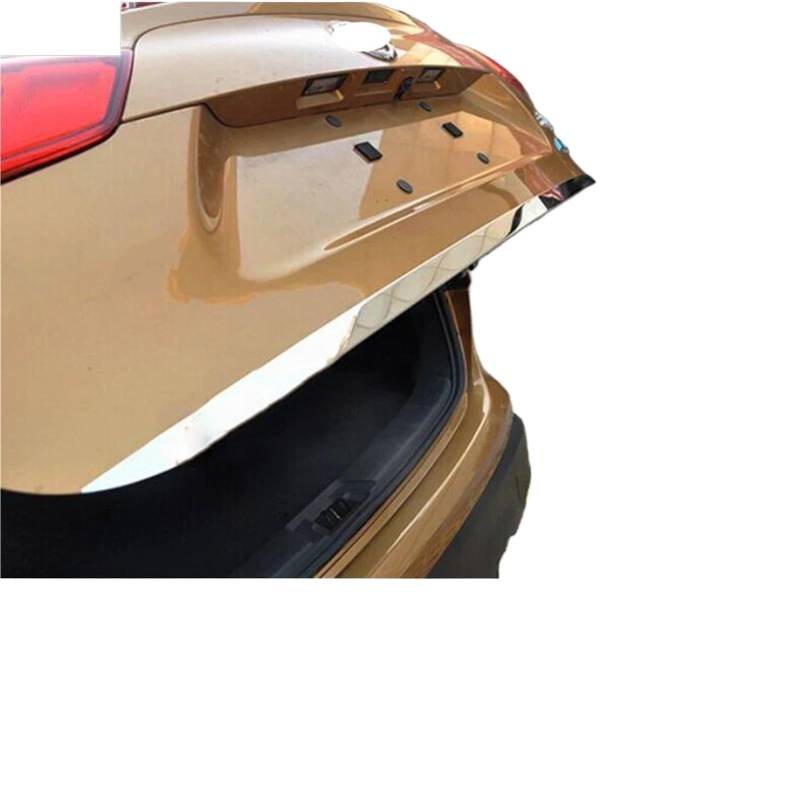 Pexorin for Nissan Qashqai 2014 2015 2016 Chrom-Kofferraum-Heckklappentürabdeckung Styling-Zierleiste Randleiste Garnitur Kofferraumdeckel-Kantenleiste von Pexorin
