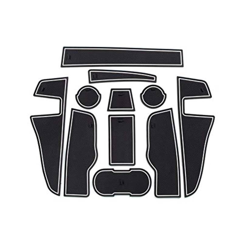 Pexorin for Q2 Gummimatten, Gummimatten Antirutschmatten, for Getränkehalter Mittelkonsole Armlehne Türschlitz Autozubehör 11-TLG Anti-Rutsch-Matten-Set für das Armaturenbrett von Pexorin