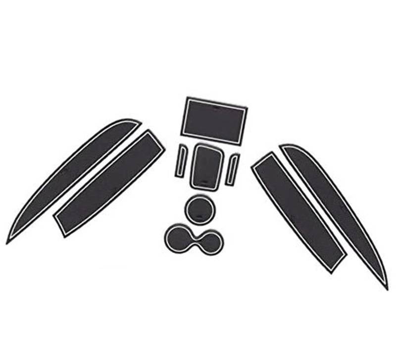 Pexorin for Renault, Clio 4 2013-2018 RHD Gummimatten Mittelkonsole rutschfest Anti-Staub Getränkehalter Gummimatte Armlehne Aufbewahrung Autozubehör Anti-Rutsch-Matten-Set für das Armaturenbrett von Pexorin