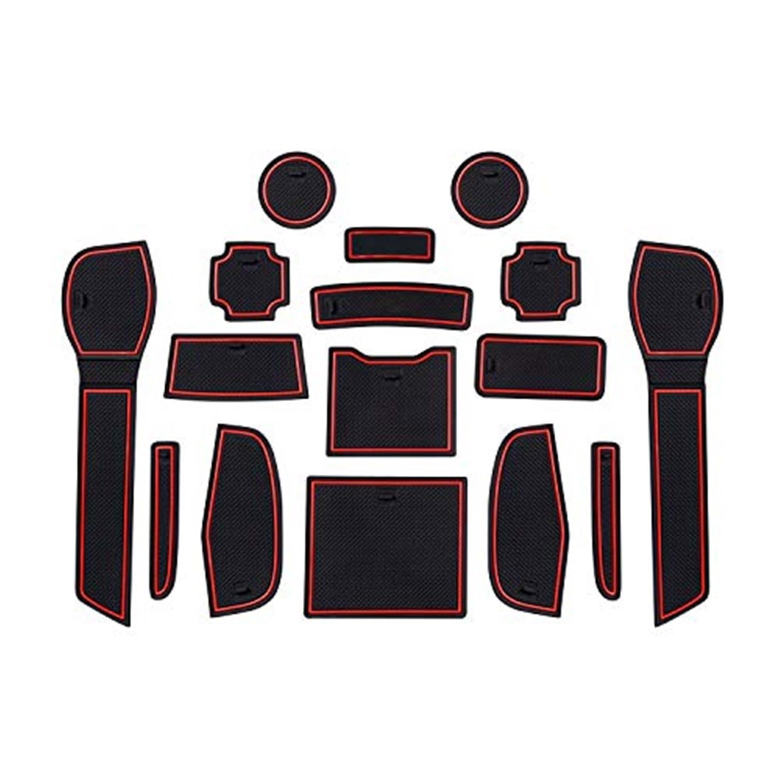 Pexorin rutschfeste Gummimatten for Qashqai, J11 SUV, Autotürschlitz-Pad, Getränkehalter, Armlehne, Mittelkonsole, Innendekoration, 16-teilig, Rot Anti-Rutsch-Matten-Set für das Armaturenbrett(Red) Pexorin rutschfeste Gummimatten for Qashqai, J11 SUV, Autotürschlitz-Pad, Getränkehalter, Armlehne, Mittelkonsole, Innendekoration, 16-teilig, Rot Anti-Rutsch-Matten-Set für das Armaturenbrett(Red) von Pexorin