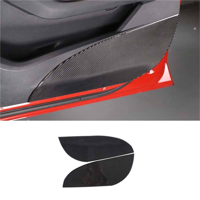 Pfdwmdoi Interieur Zubehör Für 2 Serie F44 2020 2021 2022 2023 Weiche Carbon Faser Auto Tür Anti-Kick Panel Aufkleber Car Interieurleisten(Front Door Black) von Pfdwmdoi