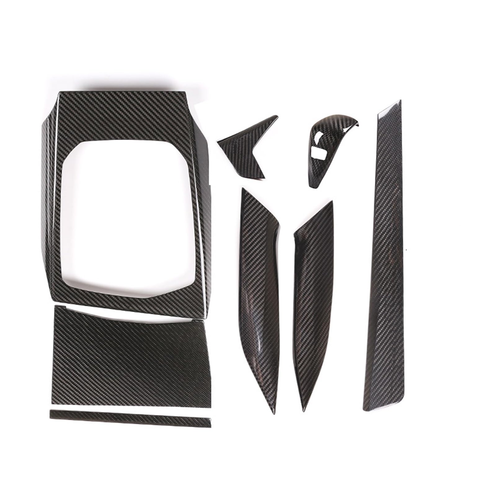 Pfdwmdoi Interieur Zubehör Für 3 4er G20 G26 2020-2022 I40 Echtcarbon Autoinnenraum Zentralsteuerung Armaturenbrett Schaltknauf Verkleidung Car Interieurleisten(8 Pieces) von Pfdwmdoi