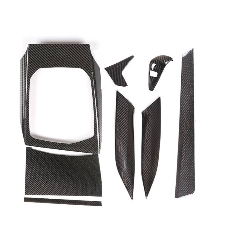 Pfdwmdoi Interieur Zubehör Für 3 4er G20 G26 2020-2022 I40 Echtcarbon Autoinnenraum Zentralsteuerung Armaturenbrett Schaltknauf Verkleidung Car Interieurleisten(8 Pieces) von Pfdwmdoi