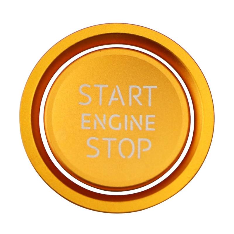 Pfdwmdoi Interieur Zubehör Für A4 B8 B9 A5 A6 A7 C7 Q3 Q5 S3 Aluminiumlegierung Auto Zündung Motor Start Stop Knopf Abdeckung Fall Aufkleber Car Interieurleisten(Gold) von Pfdwmdoi
