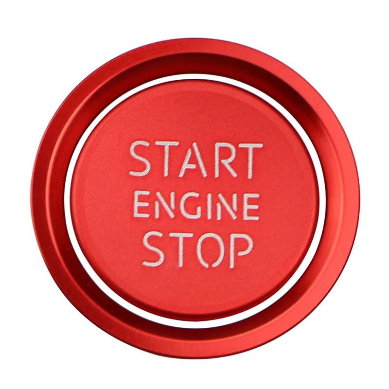 Pfdwmdoi Interieur Zubehör Für A4 B8 B9 A5 A6 A7 C7 Q3 Q5 S3 Aluminiumlegierung Auto Zündung Motor Start Stop Knopf Abdeckung Fall Aufkleber Car Interieurleisten(Red) von Pfdwmdoi