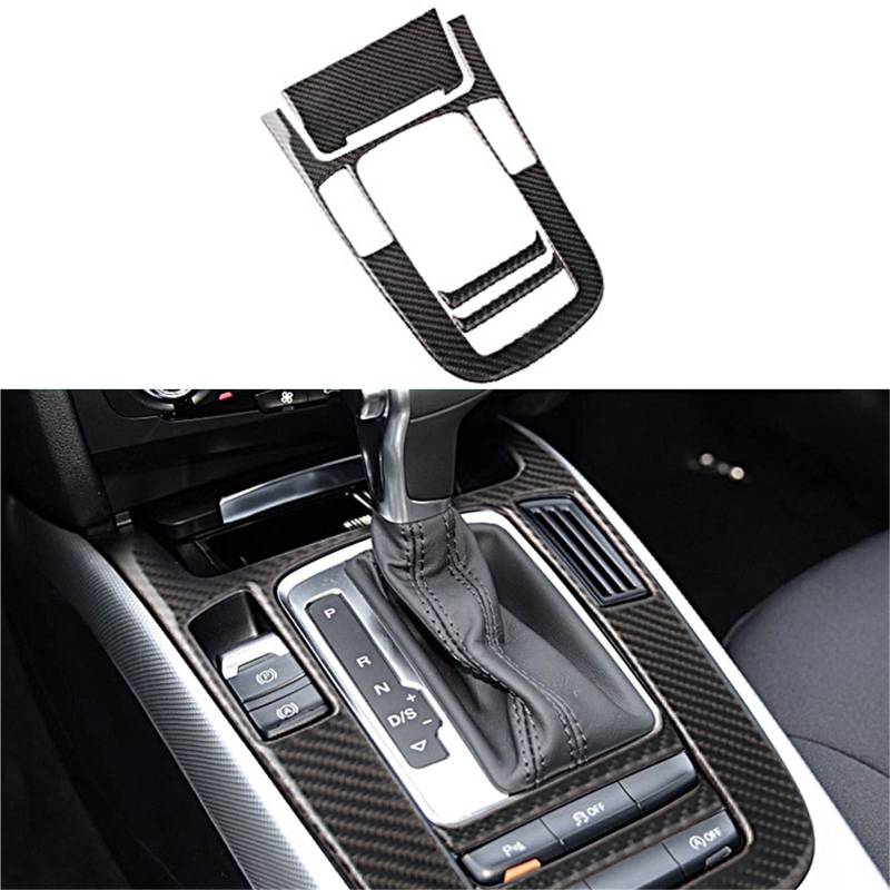 Pfdwmdoi Interieur Zubehör Für A4L A5 2009 2010 2011 2012 2013 2014 2015 2016/Q5 2010-2018 Carbon Fiber Center Console Getriebe Shift Panel Abdeckung Trim Car Interieurleisten(D) von Pfdwmdoi