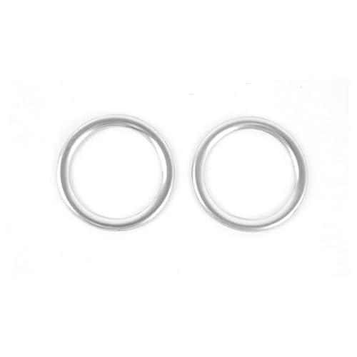 Pfdwmdoi Interieur Zubehör Für Benz C-Klasse W204 2007-2014 Aufkleber Auto Armaturenbrett Panel Seite Klimaanlage Luftauslass Rahmen Kreis Trim Car Interieurleisten(Silver 2011 2014) von Pfdwmdoi