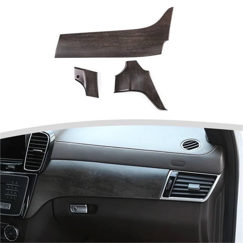 Pfdwmdoi Interieur Zubehör Für Benz Für GLE Für GLS 2012-2019 Auto ABS Innenausstattung Mittelkonsole Dekorative Verkleidung Abdeckung Verkleidung Linkslenker Car Interieurleisten(Oak Grain) von Pfdwmdoi