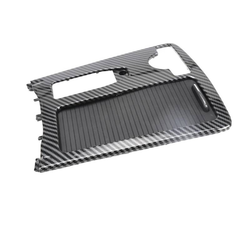 Pfdwmdoi Interieur Zubehör Für Benz W204 C180 C200 W207 W212 E300 Kohlefaser-Mittelkonsolen-Getränkebecherhalter-Abdeckung Shutter-Außenrahmenabdeckung Car Interieurleisten(Model C Black Carbon) von Pfdwmdoi