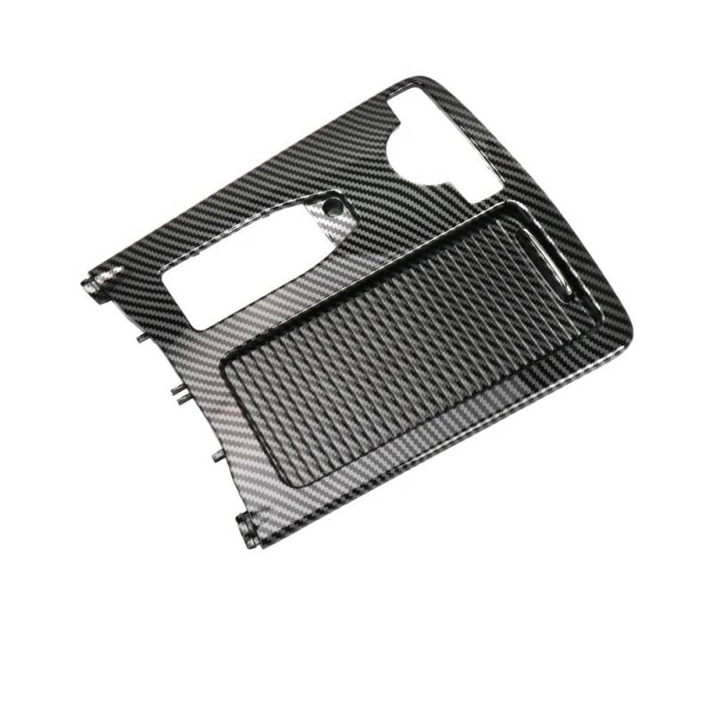 Pfdwmdoi Interieur Zubehör Für Benz W204 C180 C200 W207 W212 E300 Kohlefaser-Mittelkonsolen-Getränkebecherhalter-Abdeckung Shutter-Außenrahmenabdeckung Car Interieurleisten(Model C Carbon Fiber) von Pfdwmdoi