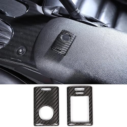 Pfdwmdoi Interieur Zubehör Für Chevrolet Für Corvette C7 2014-2019 C6 2005-2013 Carbon Fiber Remote Key Fob Fall Abdeckung Car Interieurleisten(Black) von Pfdwmdoi