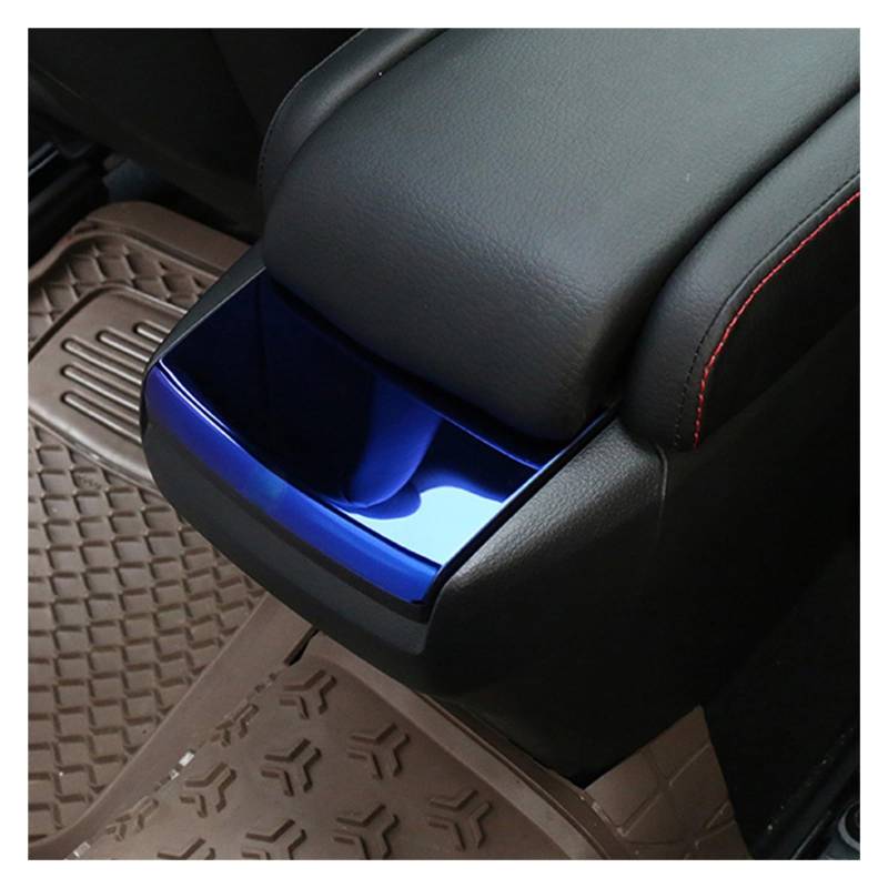 Pfdwmdoi Interieur Zubehör Für Civic 10th 2018 2019 2016 2017 Auto Carbon Fiber Auto Interior Center Console Armlehne Box Pailletten Abdeckung Car Interieurleisten(Blue) von Pfdwmdoi