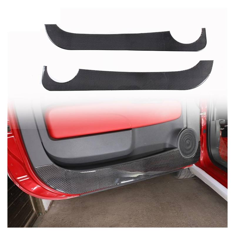 Pfdwmdoi Interieur Zubehör Für FIAT 500 2011-2023 Weiche Kohlefaser Auto Innentürschutz Anti-Kick-Schutz Panel Cover Trim Auto Car Interieurleisten(1 2011 to 2019) von Pfdwmdoi