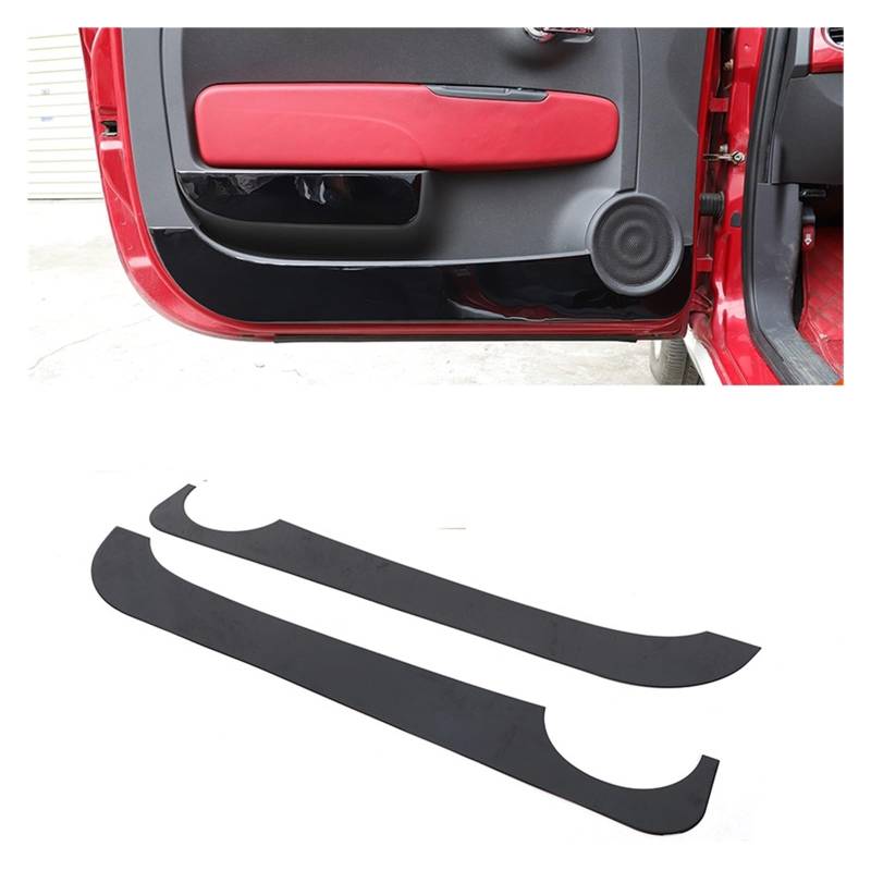 Pfdwmdoi Interieur Zubehör Für FIAT 500 2011-2023 Weiche Kohlefaser Auto Innentürschutz Anti-Kick-Schutz Panel Cover Trim Auto Car Interieurleisten(5 2011 to 2019) von Pfdwmdoi