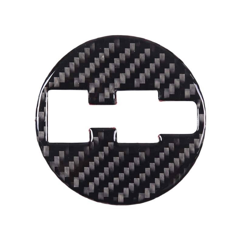 Pfdwmdoi Interieur Zubehör Für Hummer H3 2005-2009 Innen Auto Styling Lenkrad Center Logo Abdeckungen Aufkleber Trim Car Interieurleisten(Carbon Fiber Black) von Pfdwmdoi