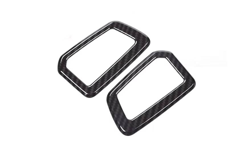 Pfdwmdoi Interieur Zubehör Für Land Für Rover Für Discovery Sport 2015 2016 2017 Auto ABS Chrom Armaturenbrett AC Outlet Vent Cover Trim Aufkleber 2 Stück Car Interieurleisten(Carbon Fiber) von Pfdwmdoi