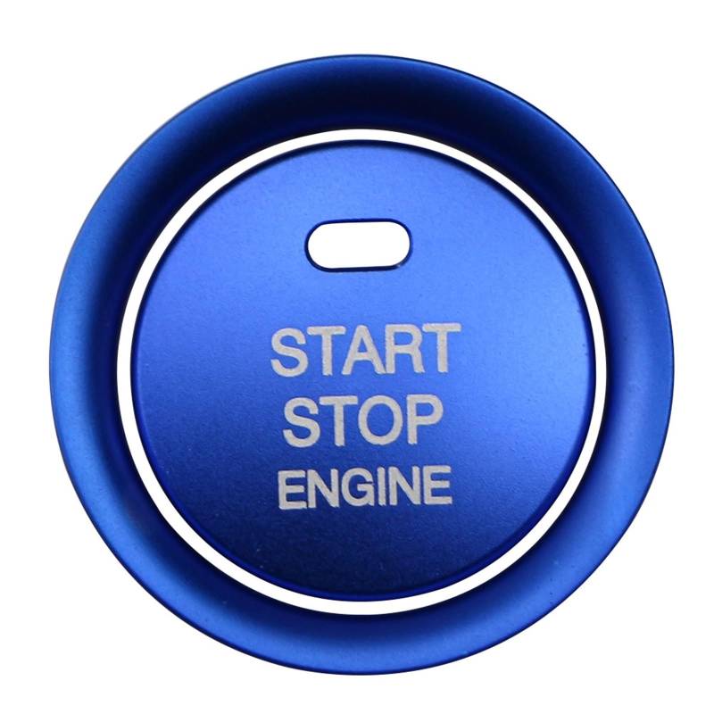 Pfdwmdoi Interieur Zubehör Für Mazda CX5 CX3 CX4 Cx-3 3 6 Für Axela Motor Start Stop Schalter Taste Trim Auto Zündschlüssel Ring Abdeckung Aufkleber Car Interieurleisten(Blue) von Pfdwmdoi