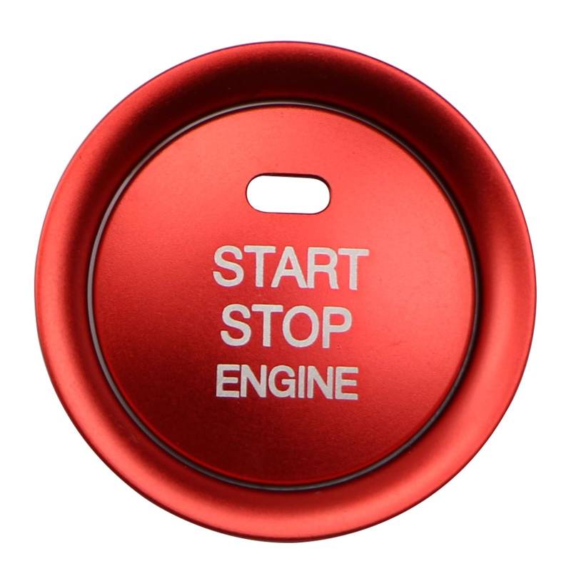 Pfdwmdoi Interieur Zubehör Für Mazda CX5 CX3 CX4 Cx-3 3 6 Für Axela Motor Start Stop Schalter Taste Trim Auto Zündschlüssel Ring Abdeckung Aufkleber Car Interieurleisten(Red) von Pfdwmdoi