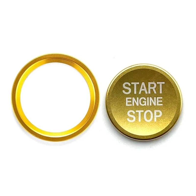 Pfdwmdoi Interieur Zubehör Für Q5 Q7 A8L A5 A6L A4L Auto Zündung Motor Start Stop Schlüssel Ring Abdeckung Dekoration Schalter Taste Trim Car Interieurleisten(2Piece Yellow) von Pfdwmdoi