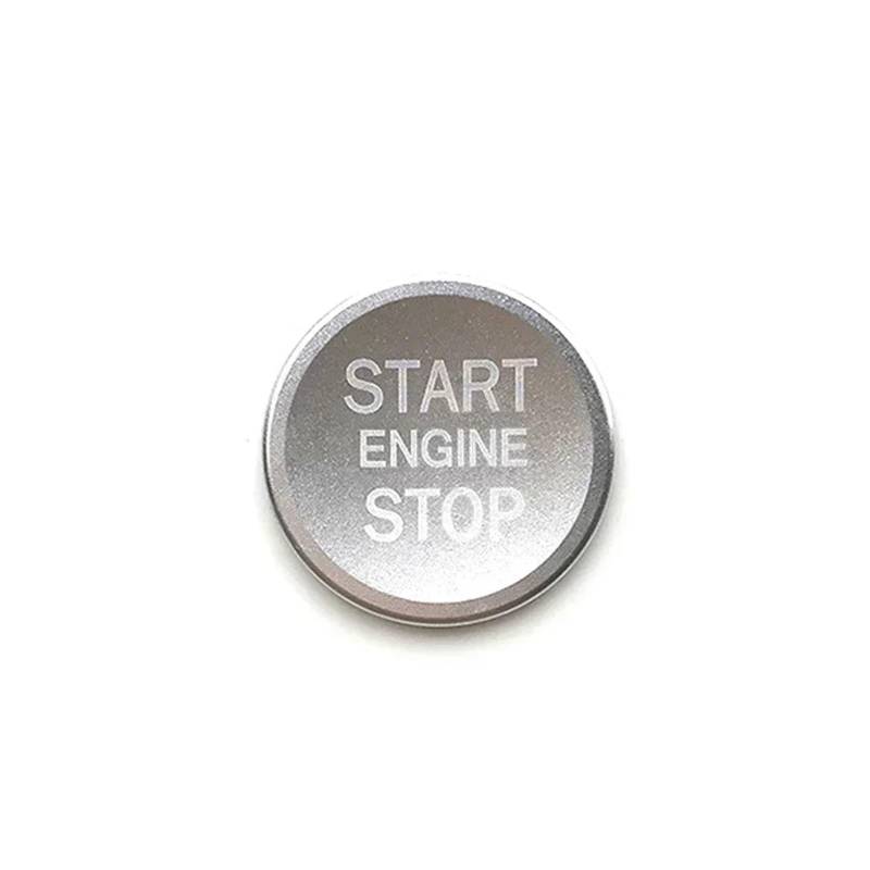 Pfdwmdoi Interieur Zubehör Für Q5 Q7 A8L A5 A6L A4L Auto Zündung Motor Start Stop Schlüssel Ring Abdeckung Dekoration Schalter Taste Trim Car Interieurleisten(Silver) von Pfdwmdoi