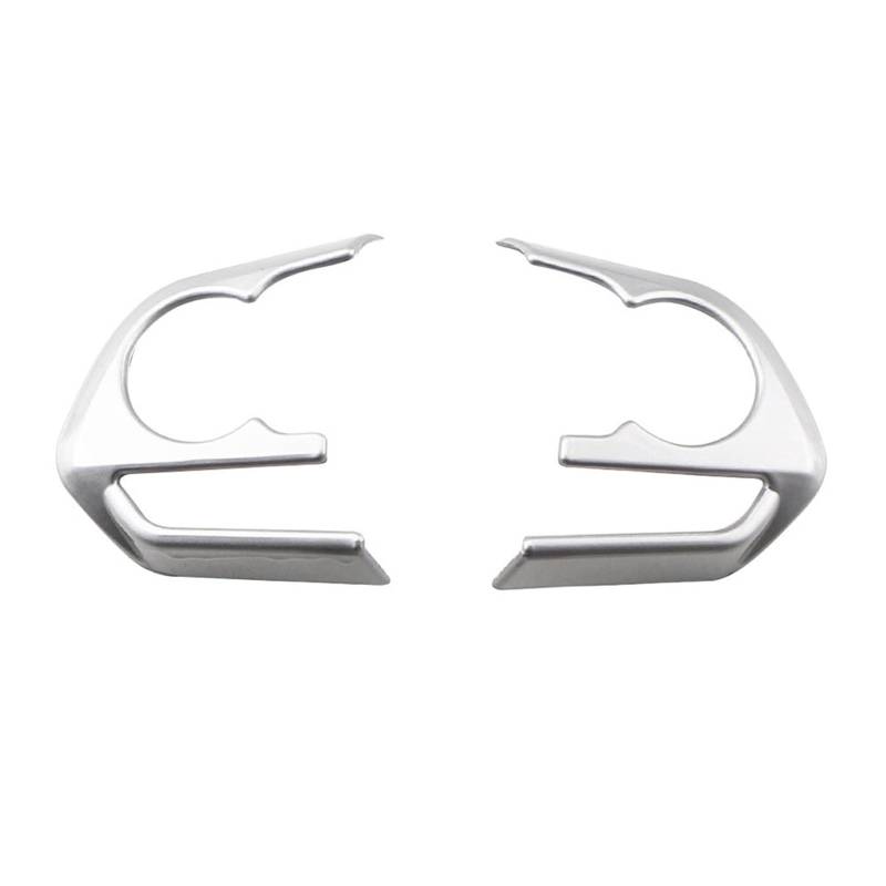 Pfdwmdoi Interieur Zubehör Für Toyota Für RAV4 Für Corolla E210 Avalon 2019 2020 2021 2022 ABS Auto Lenkrad Panel Abdeckung Trim Aufkleber Car Interieurleisten(2Piece Silver) von Pfdwmdoi