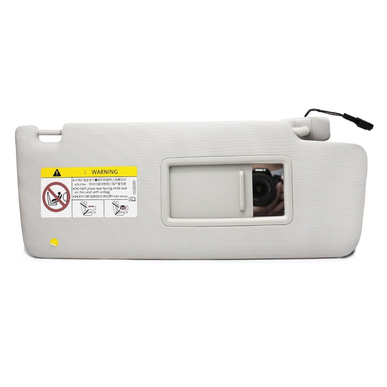 Pfdwmdoi Interieur Zubehör Für VW Für Touran L 2017 5TD857521 5TD857522 Auto Innen Links/Rechts Sonnenblende Panel Make-Up Spiegel Mit Kabel Car Interieurleisten(Gray Right) von Pfdwmdoi