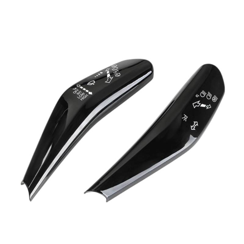 Pfdwmdoi Interieur Zubehör Für VW ID.3 ID.4 ID3 ID4 CROZZ ID6 2X Auto Wischer Schalter Trim Lenkrad Scheinwerfer Schalter Steuerung Abdeckung Car Interieurleisten(Black) von Pfdwmdoi