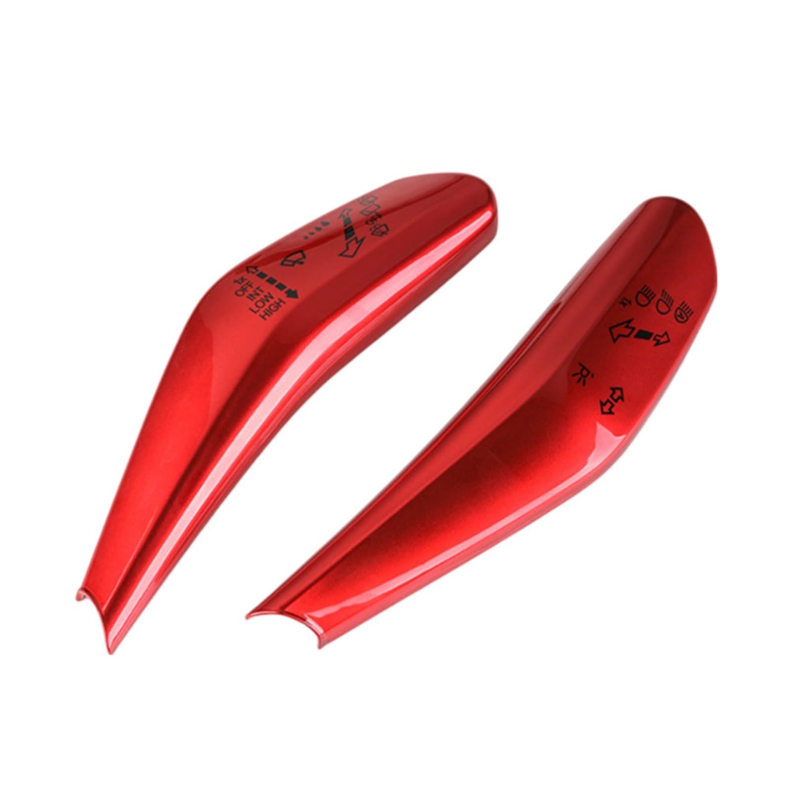 Pfdwmdoi Interieur Zubehör Für VW ID.3 ID.4 ID3 ID4 CROZZ ID6 2X Auto Wischer Schalter Trim Lenkrad Scheinwerfer Schalter Steuerung Abdeckung Car Interieurleisten(Red) von Pfdwmdoi