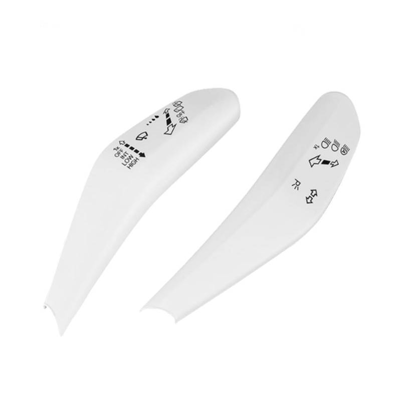 Pfdwmdoi Interieur Zubehör Für VW ID.3 ID.4 ID3 ID4 CROZZ ID6 2X Auto Wischer Schalter Trim Lenkrad Scheinwerfer Schalter Steuerung Abdeckung Car Interieurleisten(White) von Pfdwmdoi