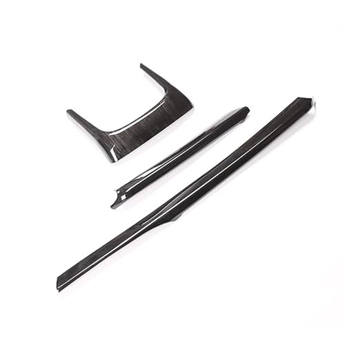 Pfdwmdoi Interieur Zubehör Für X1 F48 2016-2019 3 Teile/Satz Carbon Fiber Style ABS Auto Armlehne Box Dekoration Streifen Trim Car Interieurleisten(Black Wood Grain) von Pfdwmdoi