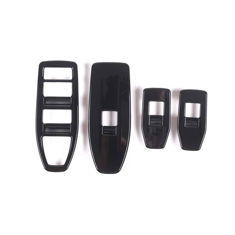 Pfdwmdoi Interieur Zubehör Für X1 IX1 U10 U11 2023-2024 ABS Chrom/Kohlefaser Auto Fensterheber Schalter Knopfabdeckung Trim Car Interieurleisten(Black) von Pfdwmdoi