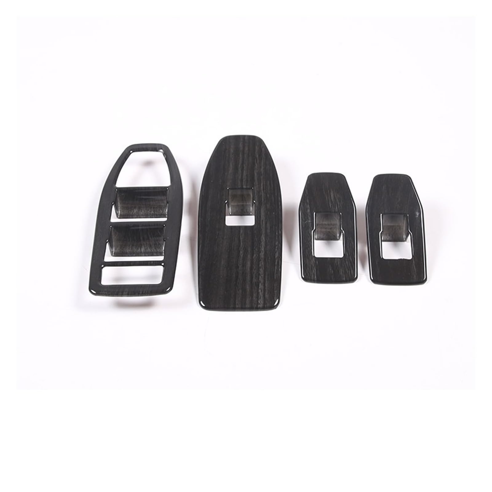Pfdwmdoi Interieur Zubehör Für X1 IX1 U10 U11 2023-2024 ABS Chrom/Kohlefaser Auto Fensterheber Schalter Knopfabdeckung Trim Car Interieurleisten(Black Wood Grain) von Pfdwmdoi