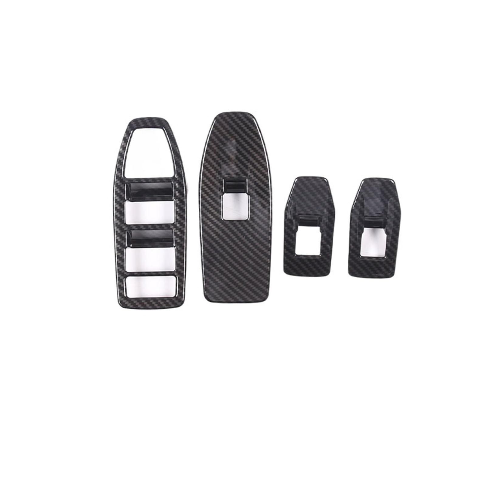 Pfdwmdoi Interieur Zubehör Für X1 IX1 U10 U11 2023-2024 ABS Chrom/Kohlefaser Auto Fensterheber Schalter Knopfabdeckung Trim Car Interieurleisten(Carbon Fiber) von Pfdwmdoi