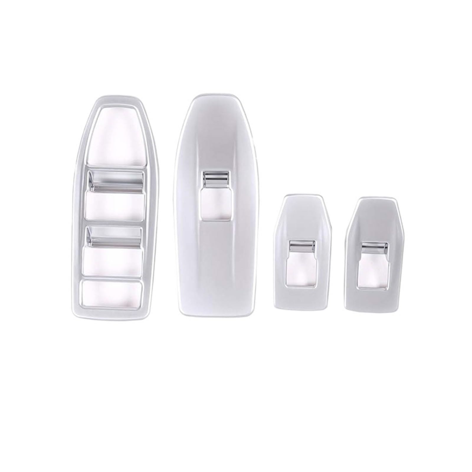 Pfdwmdoi Interieur Zubehör Für X1 IX1 U10 U11 2023-2024 ABS Chrom/Kohlefaser Auto Fensterheber Schalter Knopfabdeckung Trim Car Interieurleisten(Silver) von Pfdwmdoi