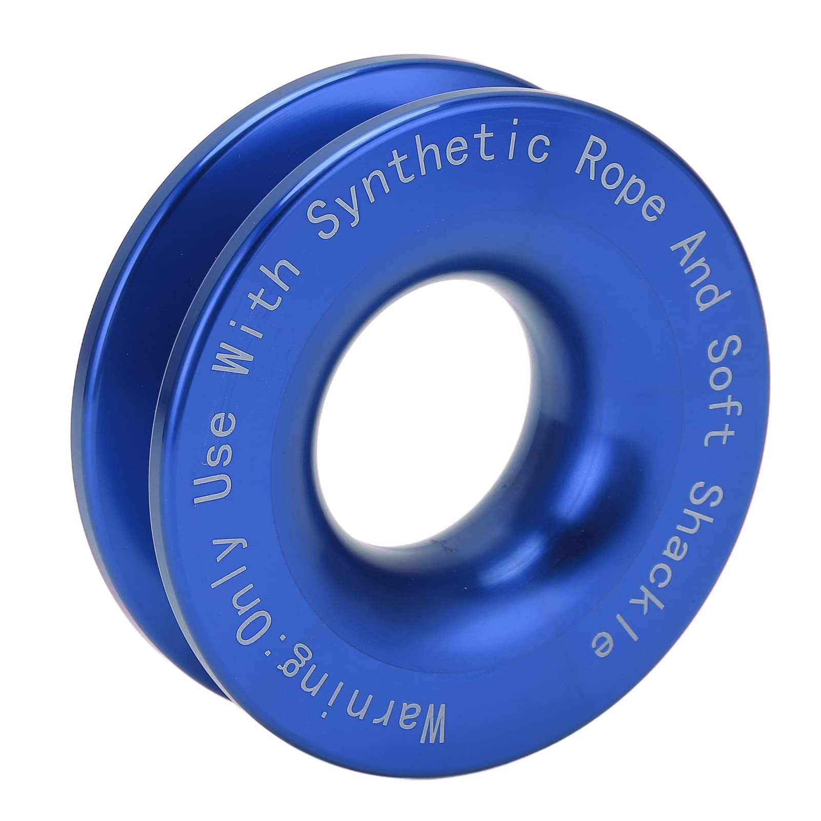 Winde 41000 Pfund Snatch Recovery Ring für Weiche Fesseln, UTV ATV -LKWs, Aluminium (Blue) von Phefop