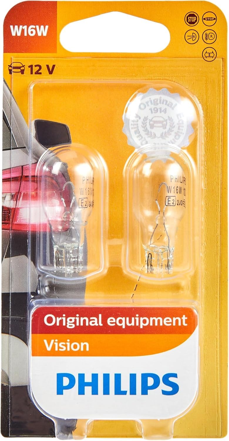 Philips 12067B2 Glassockellampe W16W, 2-er Set Blister 13.50x9.50x13.50 Philips 12067B2 Glassockellampe W16W, 2-er Set Blister 13.50x9.50x13.50 von Philips