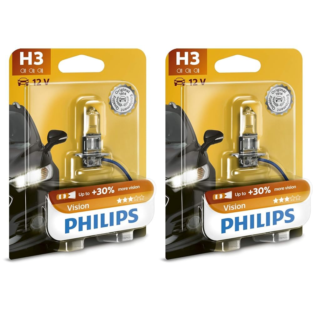 Philips 12336PRB1 Glassockellampe Vision H3 (Packung mit 2) von Philips automotive lighting