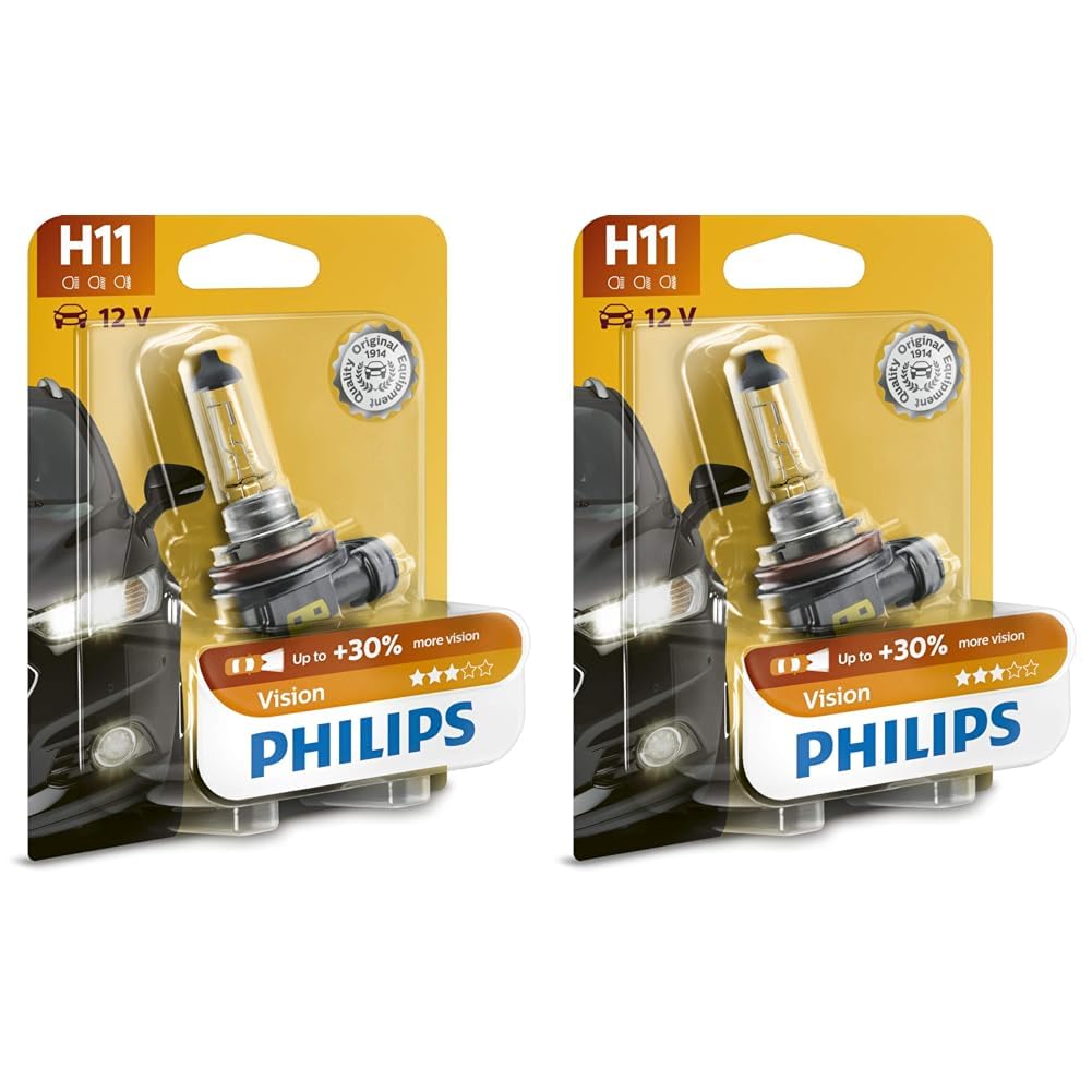 Philips 12362PRB1 Scheinwerferlampe Vision H11 (Packung mit 2) von Philips automotive lighting