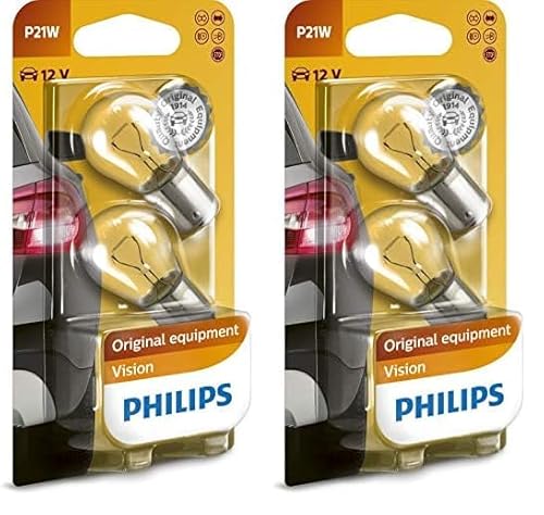 Philips 12498B2 Kugellampe Vision P21W (Packung mit 2) von Philips automotive lighting