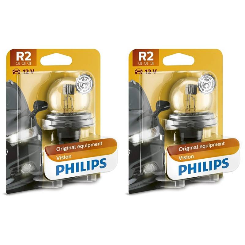 Philips 12620B1 Scheinwerferlampe R2, 1-er Set Blister (Packung mit 2) von Philips automotive lighting