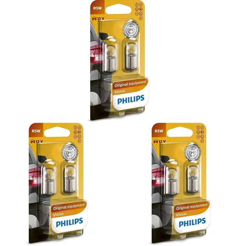 Philips 12821B2 Vision R5W Signallampe, 2er Blister (Packung mit 3) von Philips automotive lighting