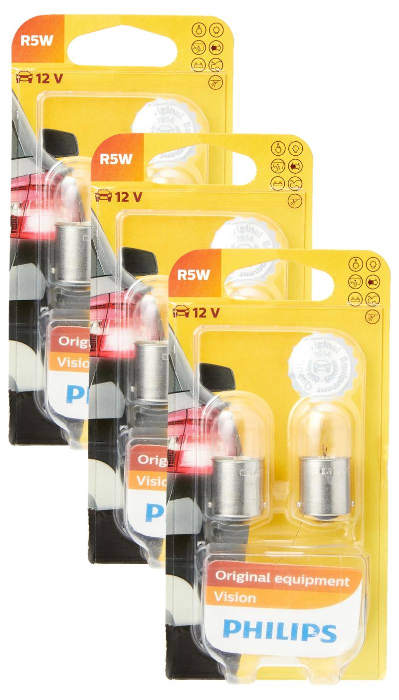 Philips 12821B2 Vision R5W Signallampe, 2er Blister (Packung mit 3) von Philips automotive lighting