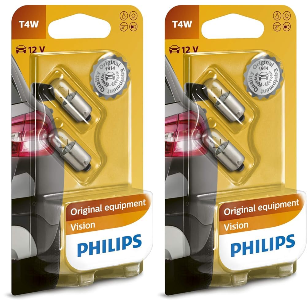 Philips 12929B2 Standlichtlampe Vision T4W (Packung mit 2) von Philips automotive lighting