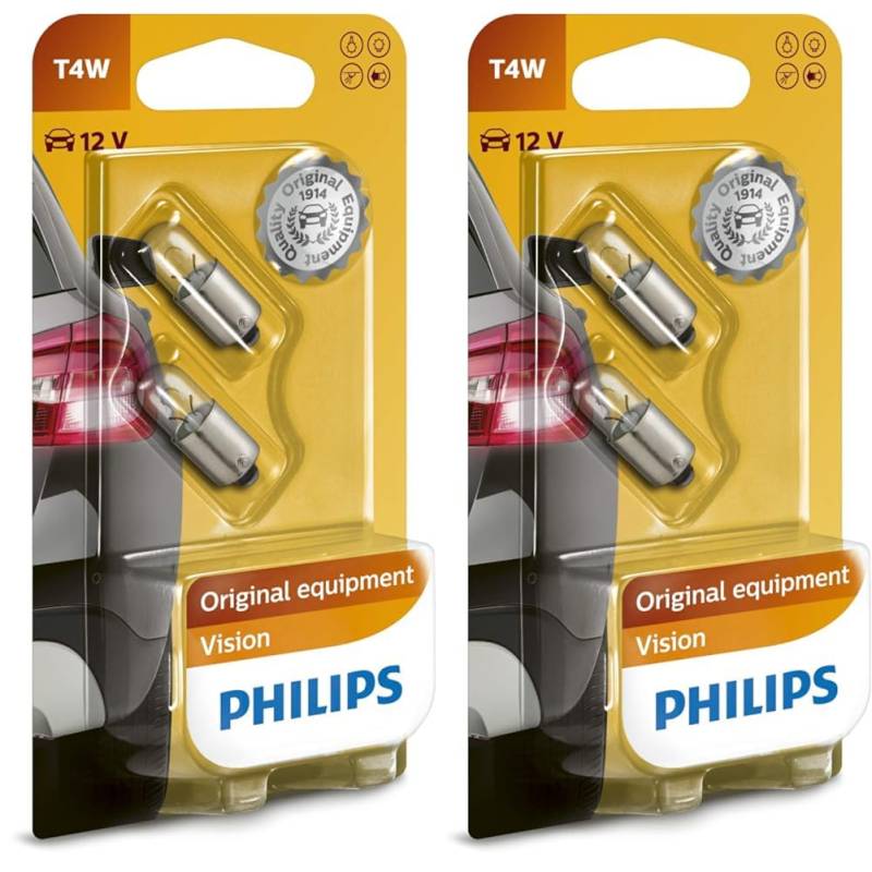 Philips 12929B2 Standlichtlampe Vision T4W (Packung mit 2) von Philips automotive lighting