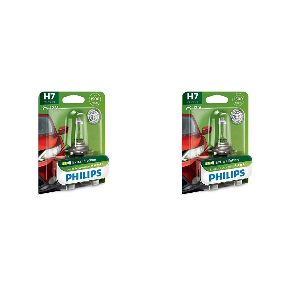 Philips 12972LLECOB1 LongLife EcoVision H7 Scheinwerferlampe 12972LLECOB1, 1er Blister, White, Single Blister (Packung mit 2) von Philips automotive lighting