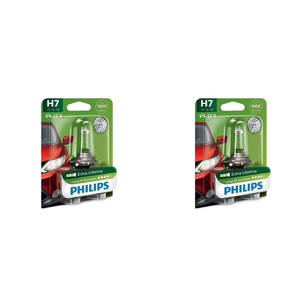 Philips 12972LLECOB1 LongLife EcoVision H7 Scheinwerferlampe 12972LLECOB1, 1er Blister, White, Single Blister (Packung mit 2) von Philips automotive lighting