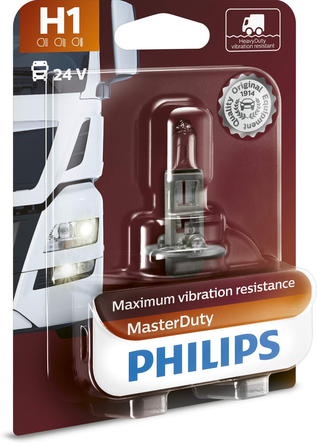Philips 13258MDB1 Glühlampen H1 MasterDuty, 1er Blister von Philips automotive lighting