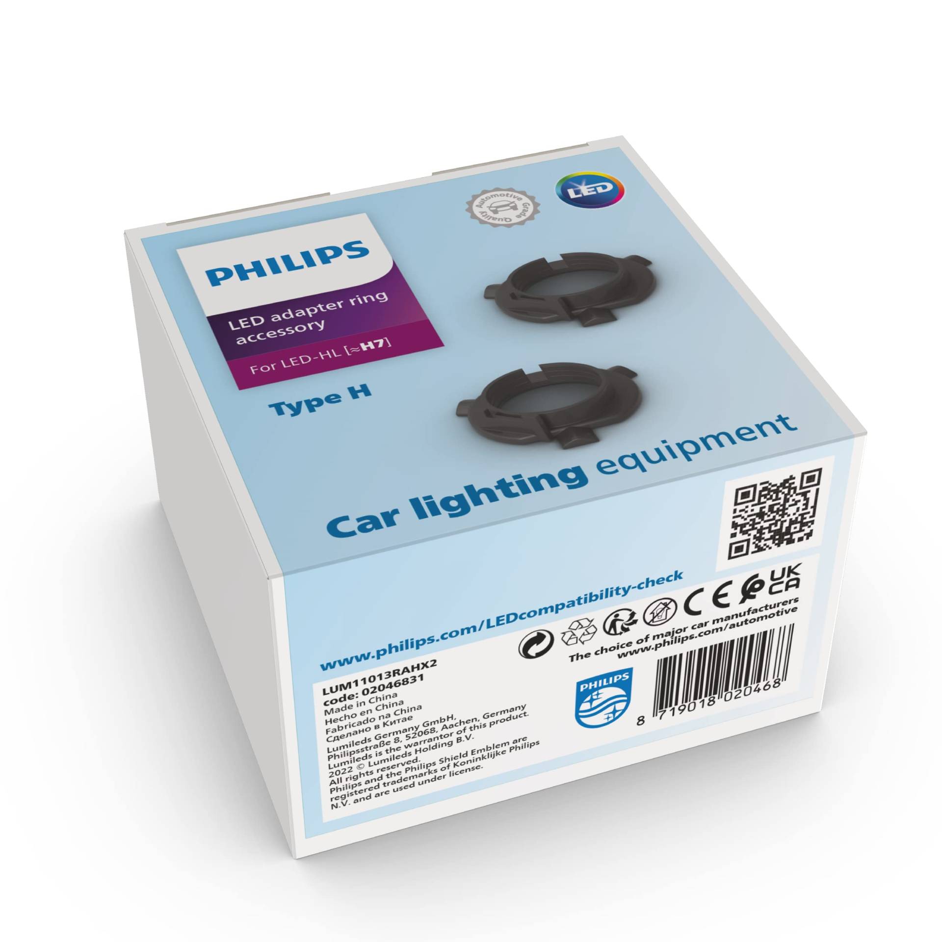 Philips Adapterringe Typ RAH für LED Scheinwerferlampen (H7) Ultinon Pro3021 von Philips automotive lighting