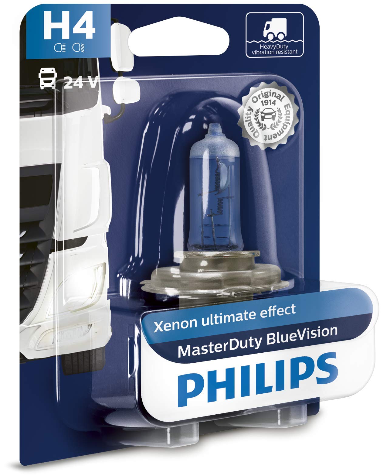 Philips MasterDuty BlueVision 24V H4 Scheinwerferlampe von Philips
